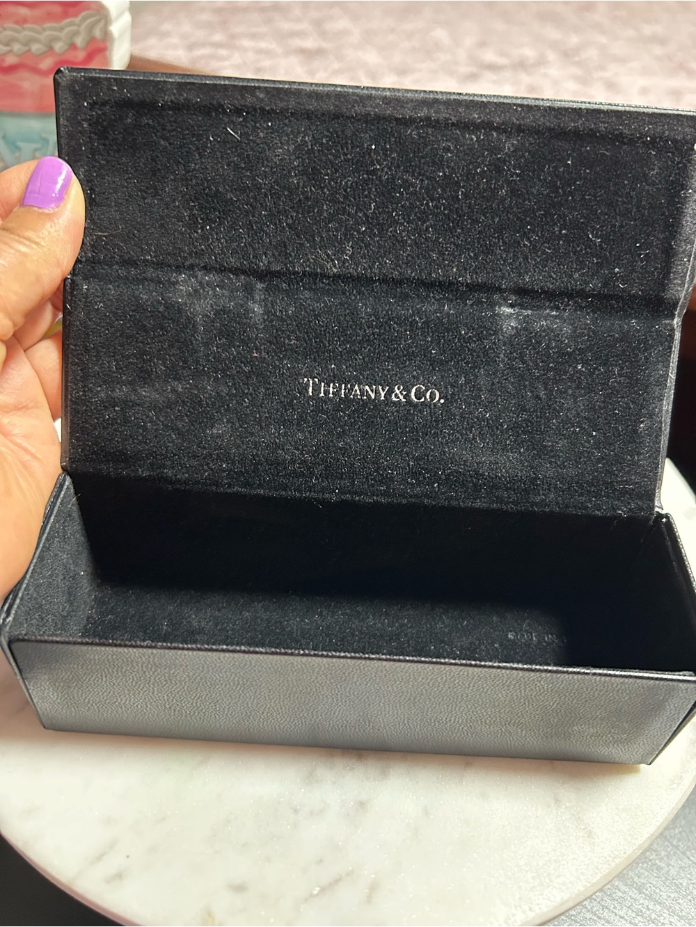 Tiffany & Co. Black Eyewear Case with Logo